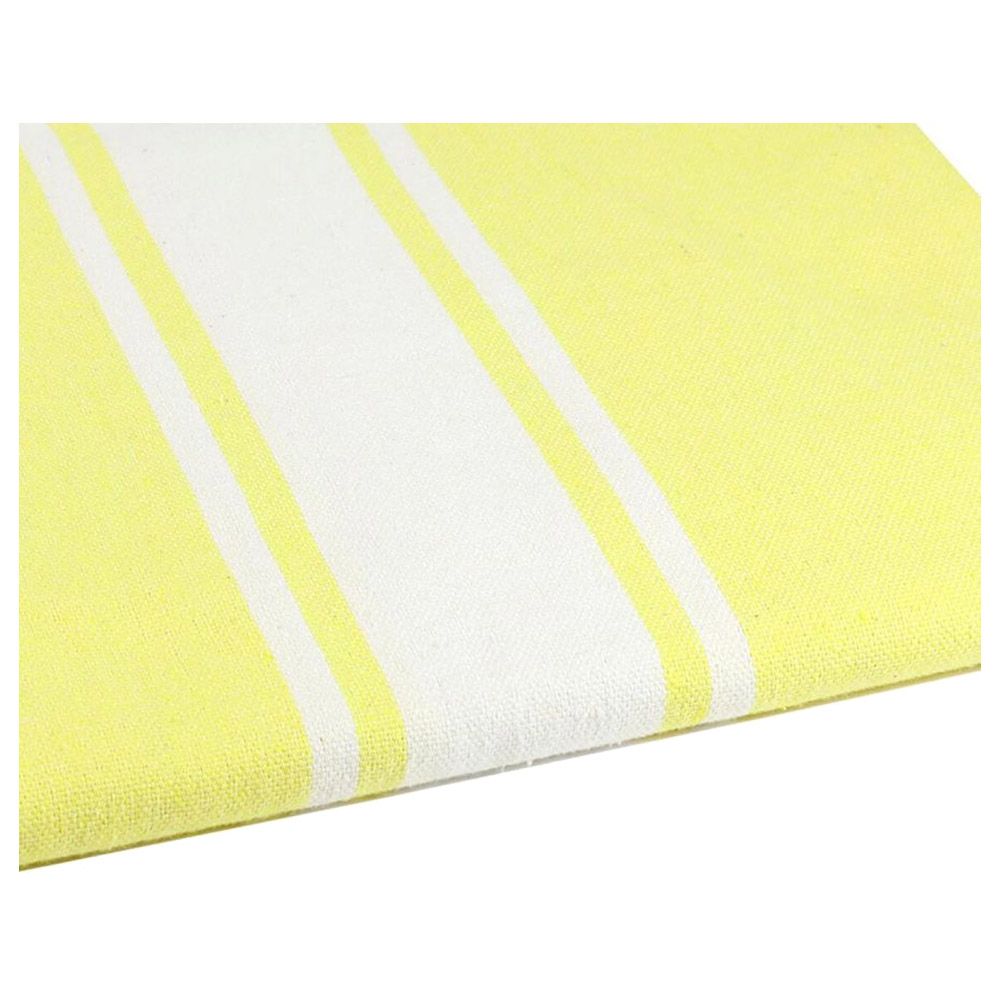 Hammam Corner - 100% Recycled Cotton Classic Beach Towel - Yellow