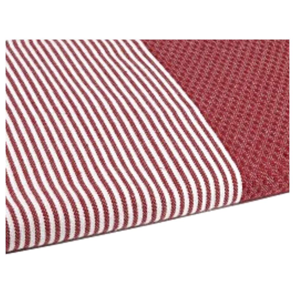 Hammam Corner - 100% Recycled Cotton Honeycomb Beach Towel - Red