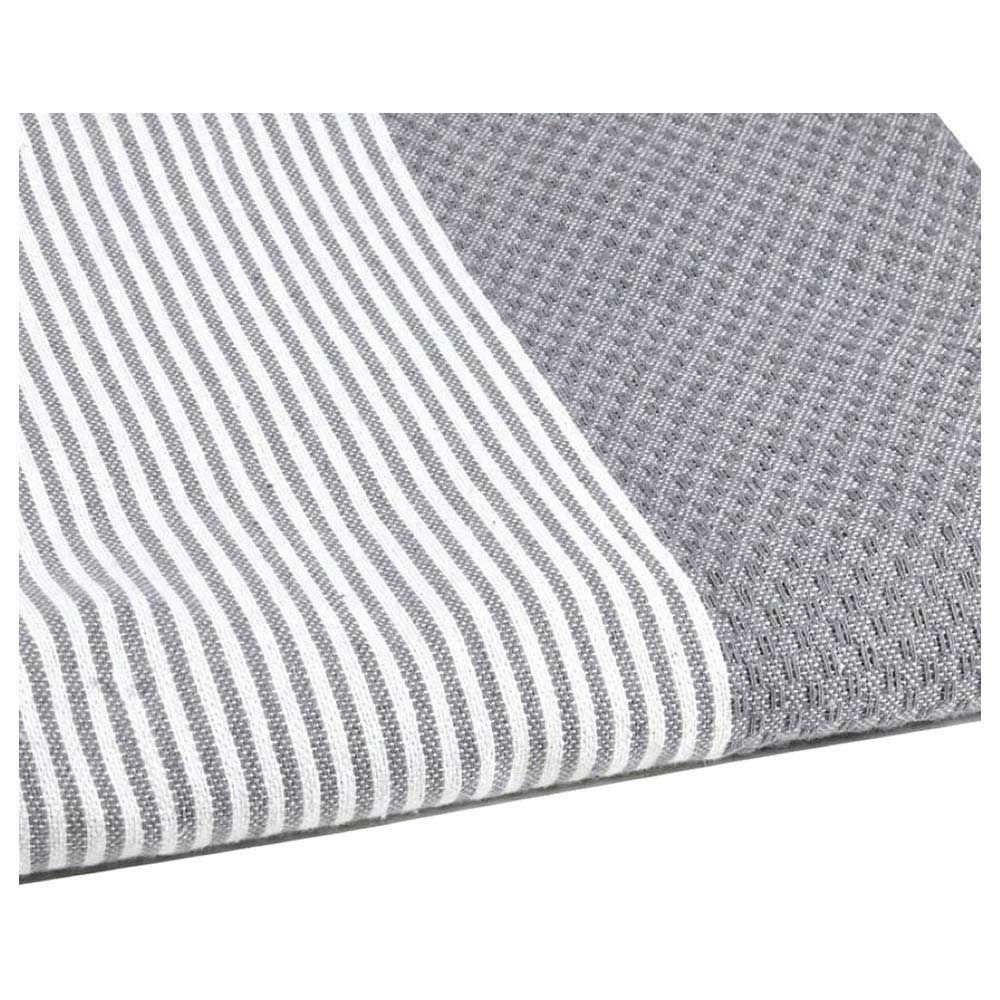 Hammam Corner - 100% Recycled Cotton Honeycomb Beach Towel - Grey