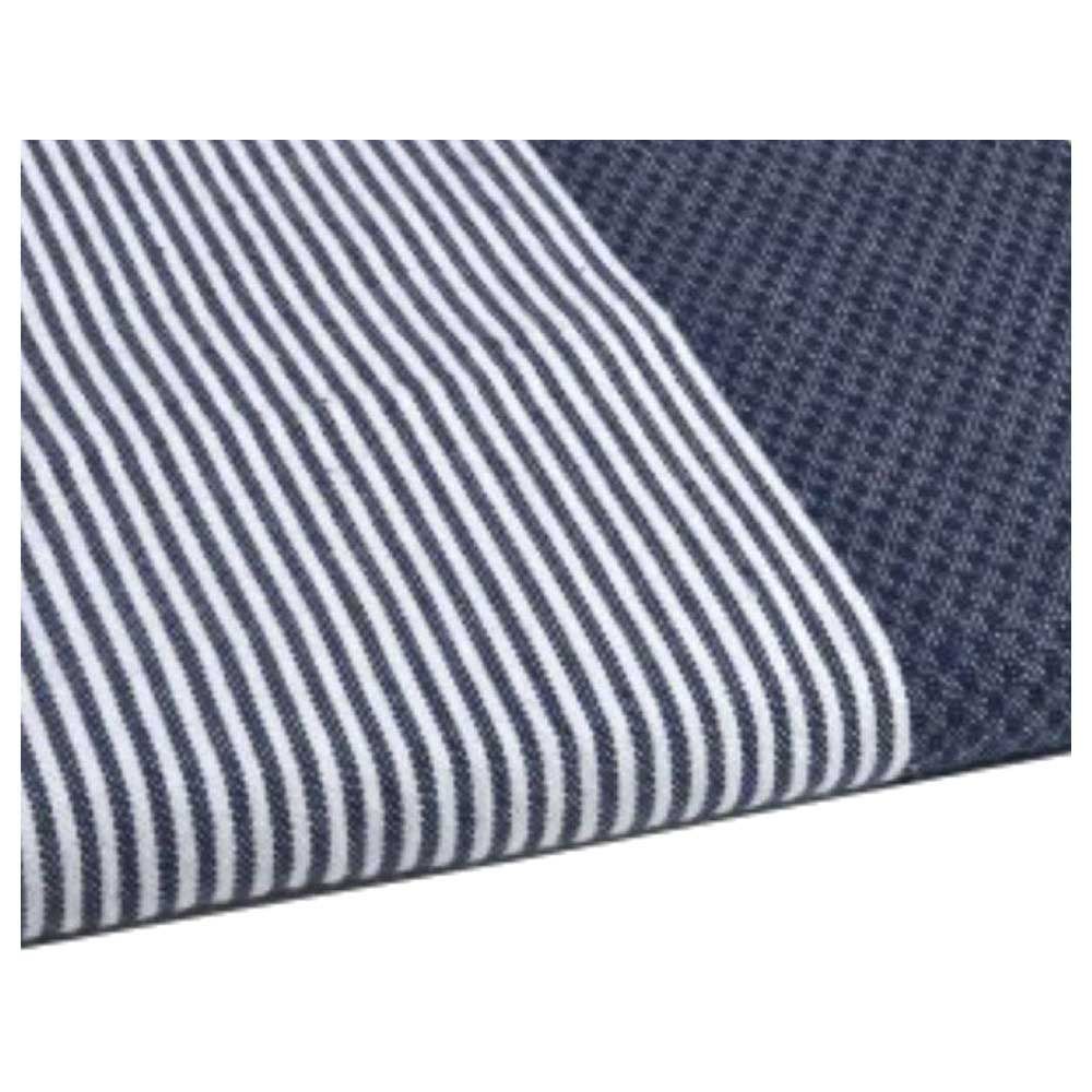 Hammam Corner - 100% Recycled Cotton Honeycomb Beach Towel - Blue Navy