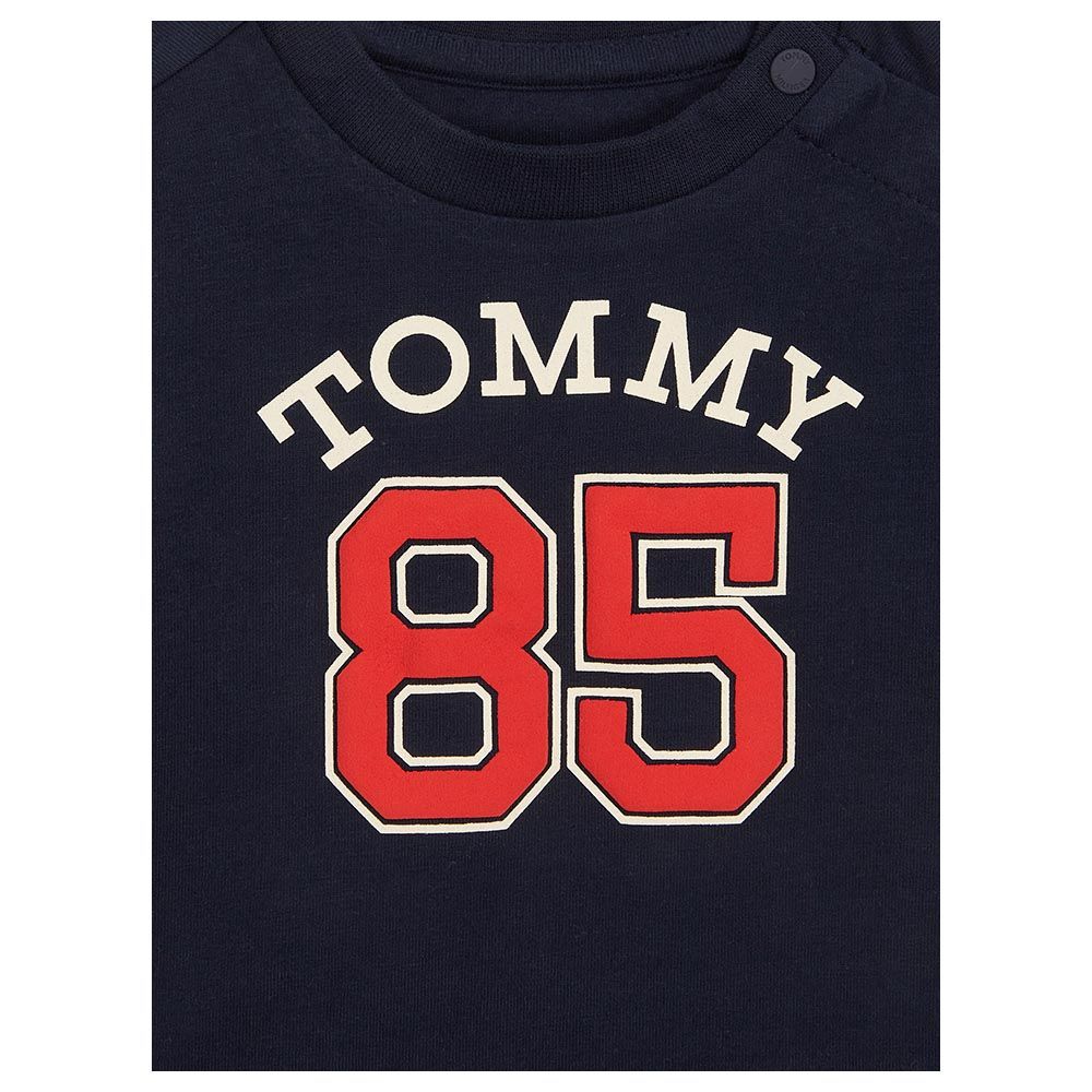 Tommy Hilfiger - Baby 85 Short Sleeve Varsity Tee - Blue