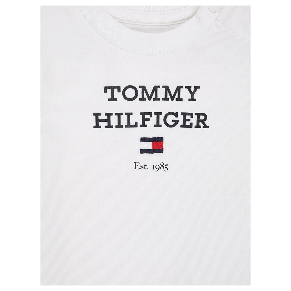 Tommy Hilfiger - Baby TH Logo Print Short Sleeve Tee - White