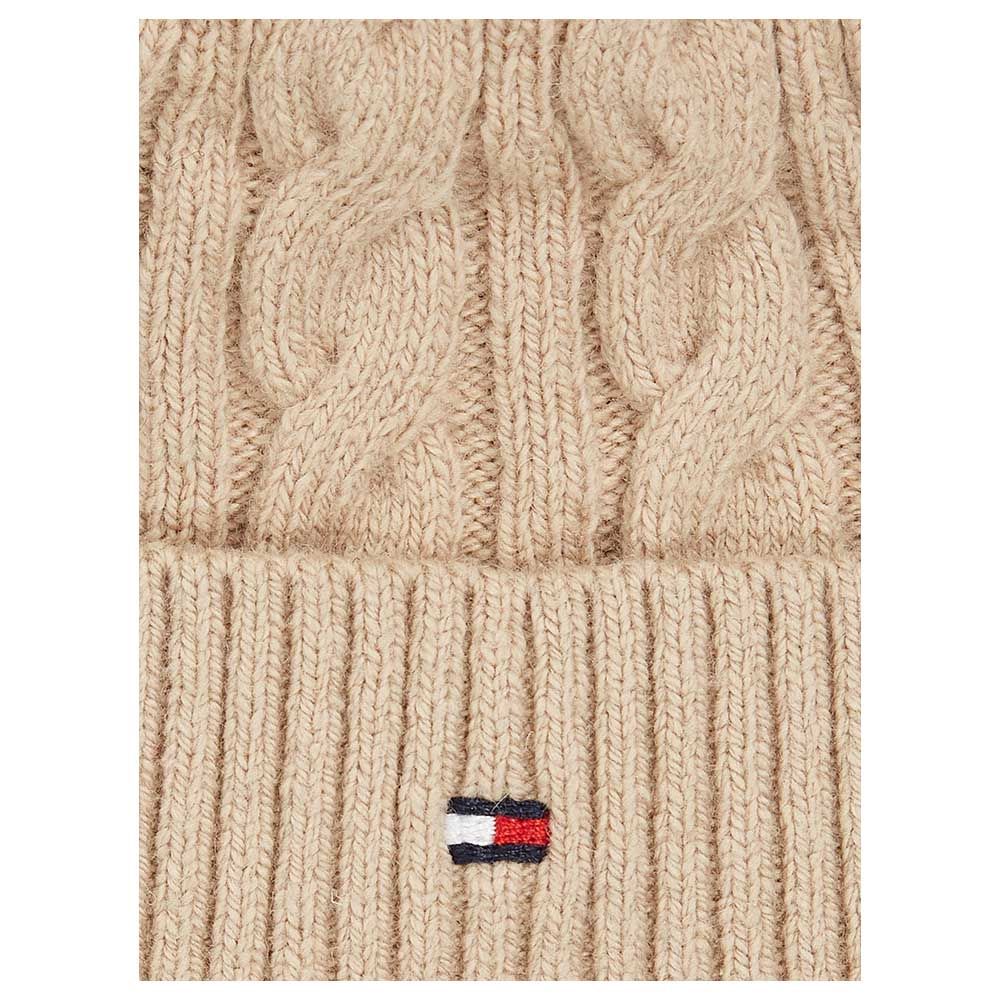 Tommy Hilfiger - 3pc-Set - Baby Cable Knit Matching Suit & Beanie Cap - Beige