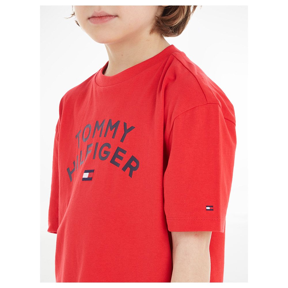 Tommy Hilfiger - Tommy Hilfiger Flag Short Sleeves Tee - Orange