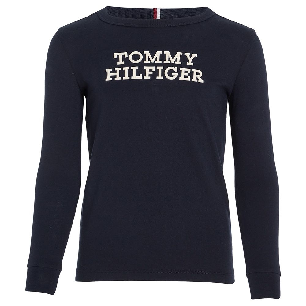 Tommy Hilfiger - TH Logo Long Sleeves Tee - Navy Blue