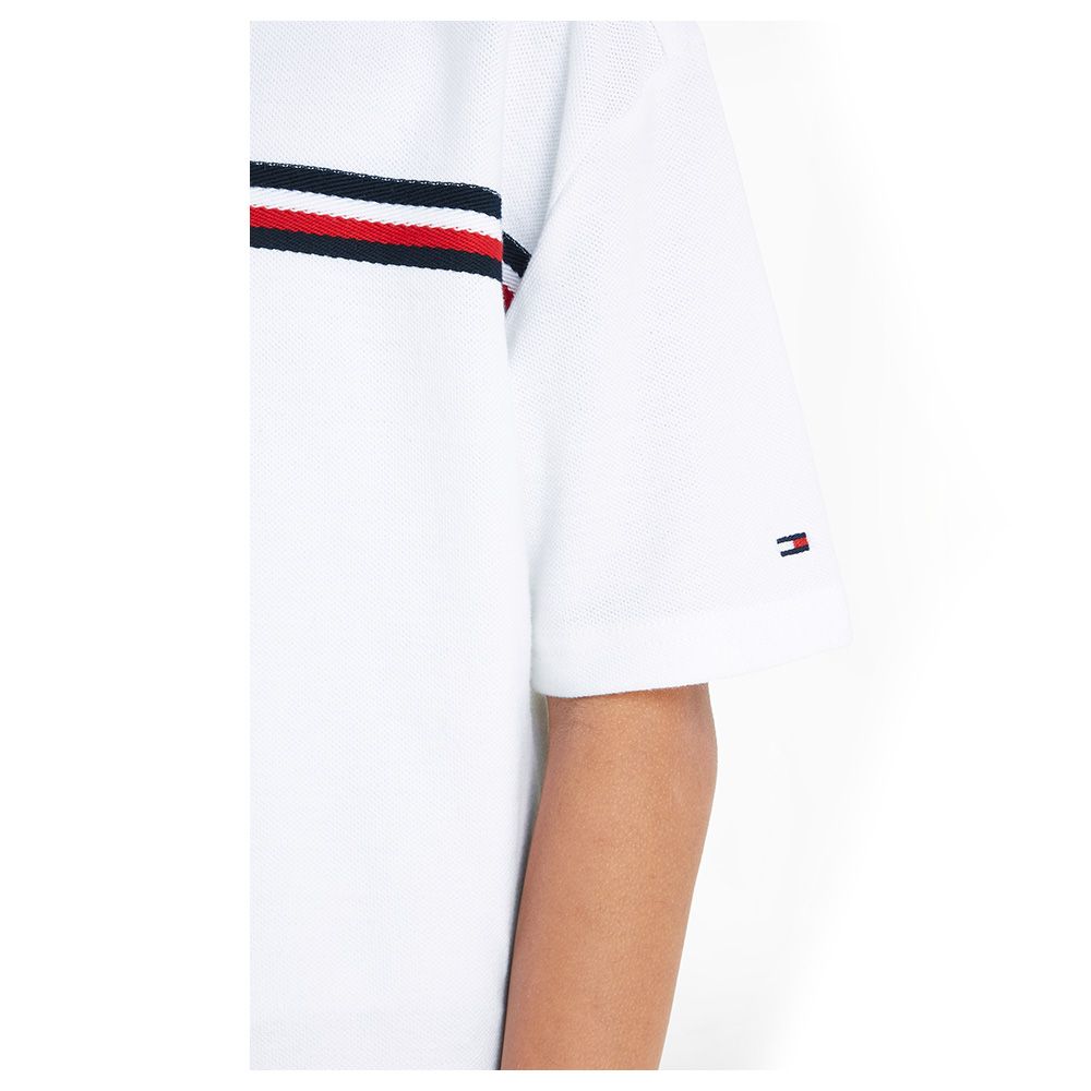 Tommy Hilfiger - Global Stripe Pique Short Sleeves Tee - White