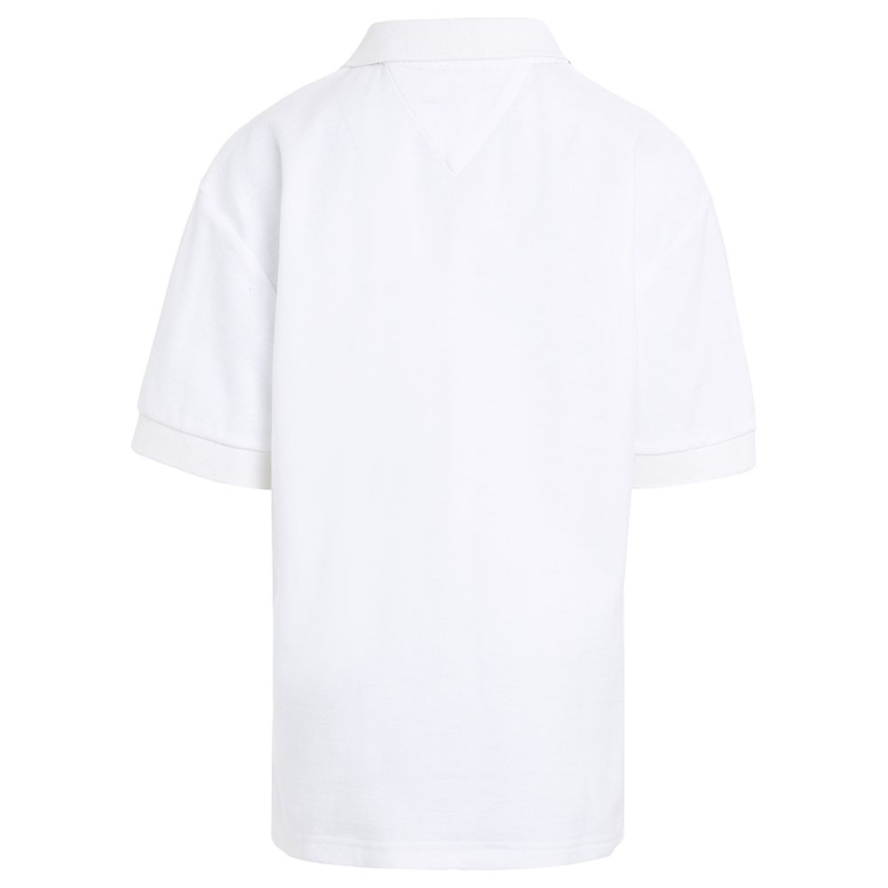 Tommy Hilfiger - Jaquard Global Stripes Short Sleeves Polo T-Shirt - White