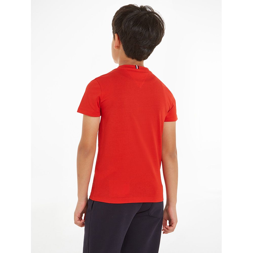 Tommy Hilfiger - TH Logo Print Short Sleeve Tee - Red