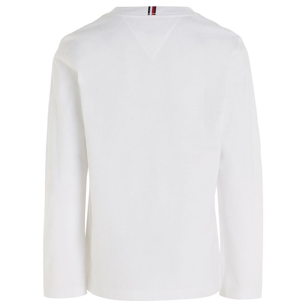 Tommy Hilfiger - TH Logo Print Long Sleeve Tee - White