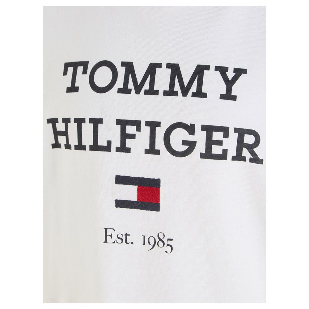 Tommy Hilfiger - TH Logo Print Long Sleeve Tee - White