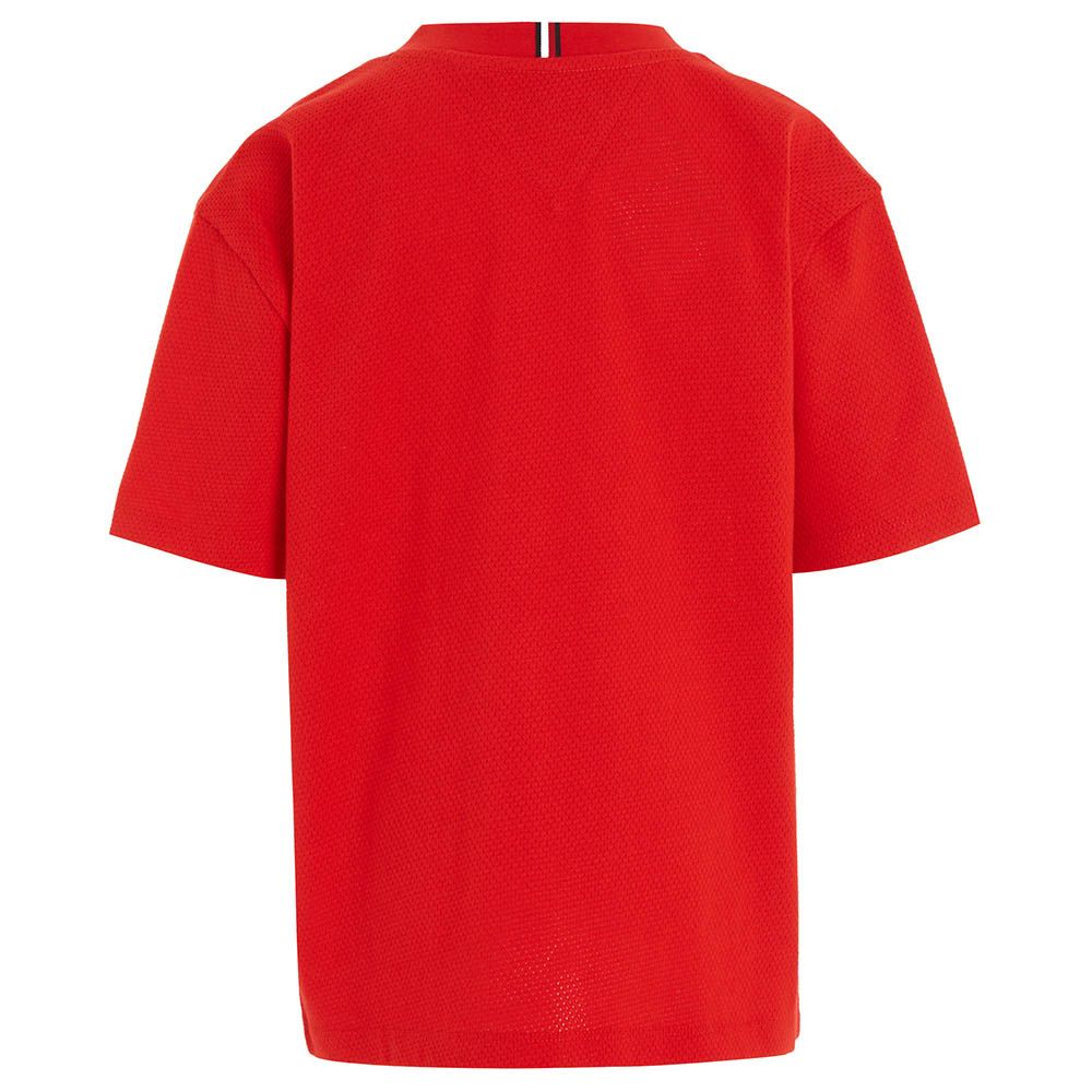 Tommy Hilfiger - Mesh Varsity Short Sleeve Tee - Red