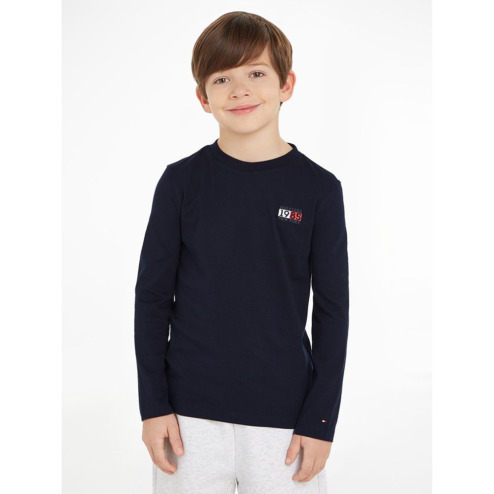 Tommy Hilfiger - New York Flag Graphic Long Sleeves Tee - Blue