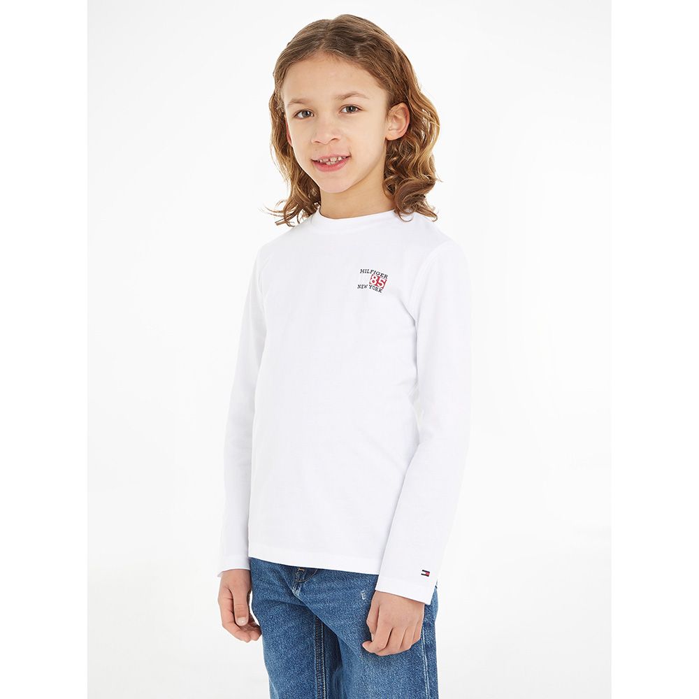 Tommy Hilfiger - New York Flag Graphic Long Sleeves Tee - White