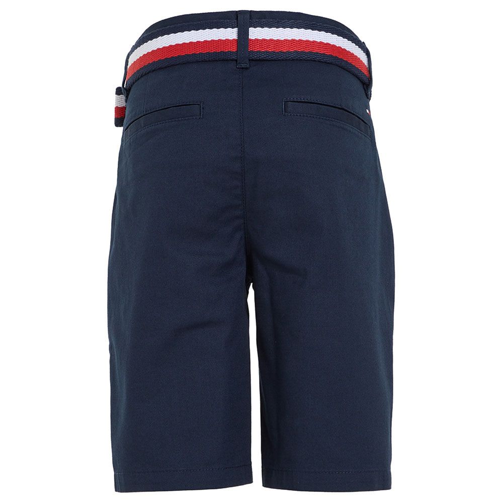 Tommy Hilfiger - Woven Belted Shorts - Blue