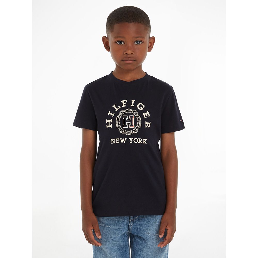 Tommy Hilfiger - Hilfiger Monotype Archived Crest Logo T-Shirt - Blue