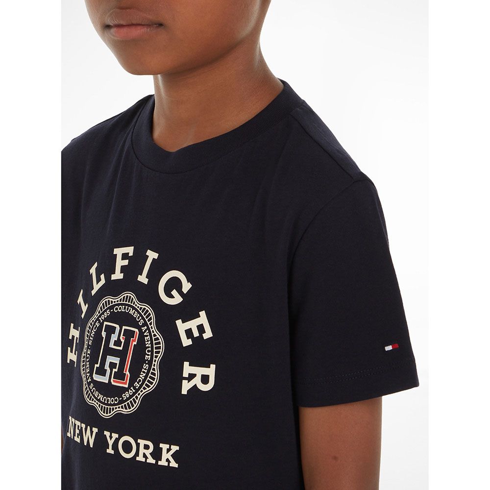 Tommy Hilfiger - Hilfiger Monotype Archived Crest Logo T-Shirt - Blue