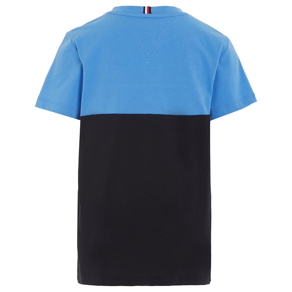 Tommy Hilfiger - Essential Color block Logo Short Sleeves Tee - Blue