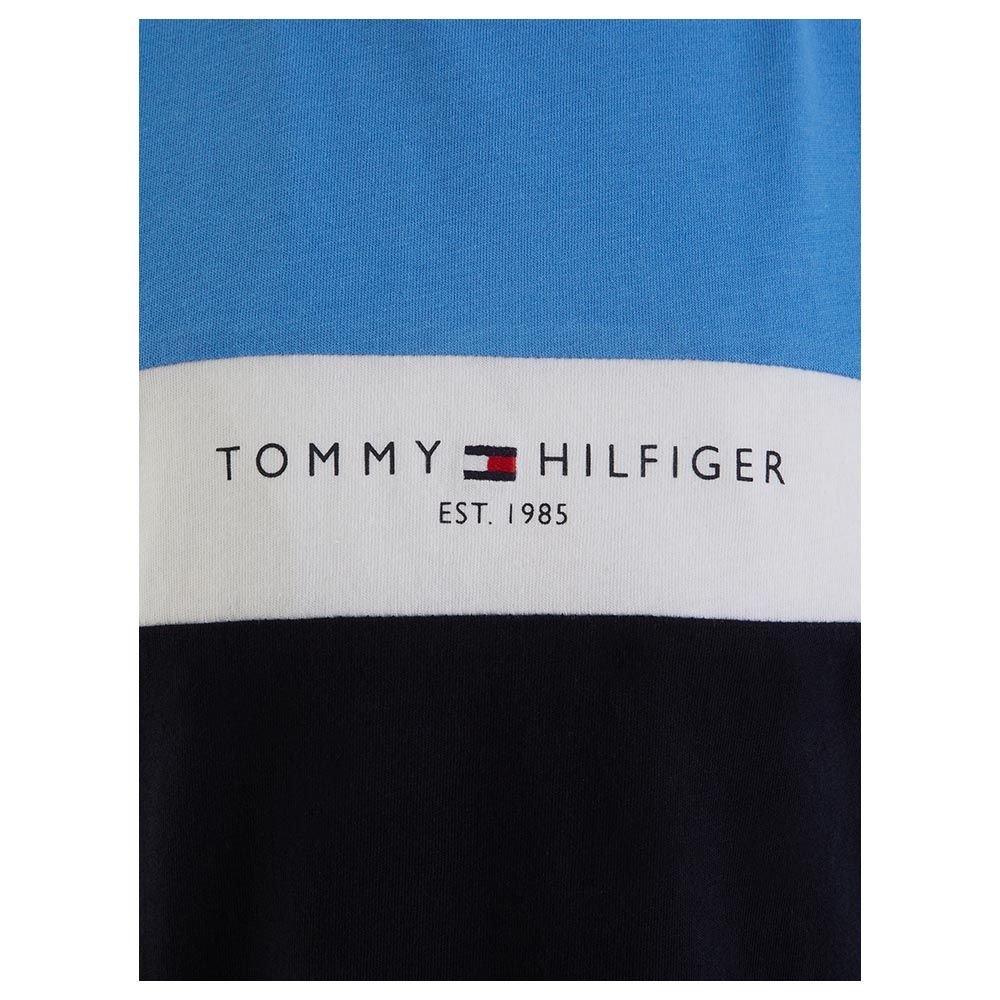 Tommy Hilfiger - Essential Color block Logo Short Sleeves Tee - Blue