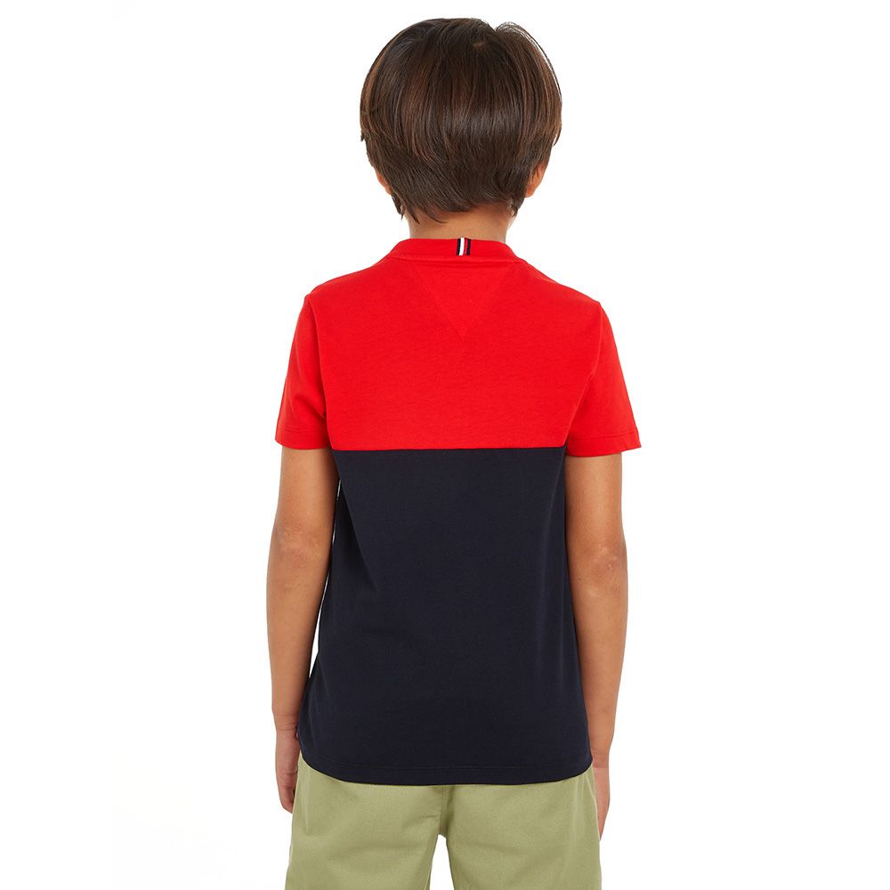 Tommy Hilfiger - Essential Color block Logo Short Sleeves Tee - Red