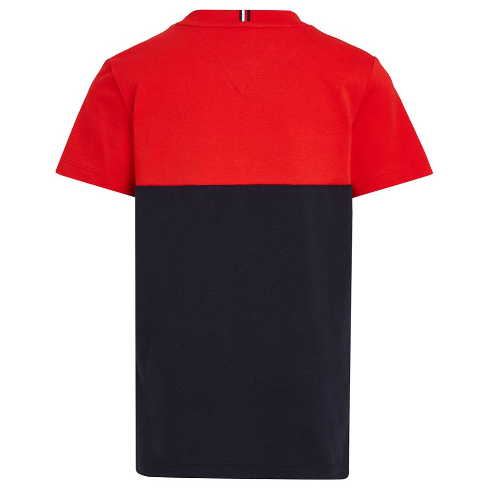 Tommy Hilfiger - Essential Color block Logo Short Sleeves Tee - Red