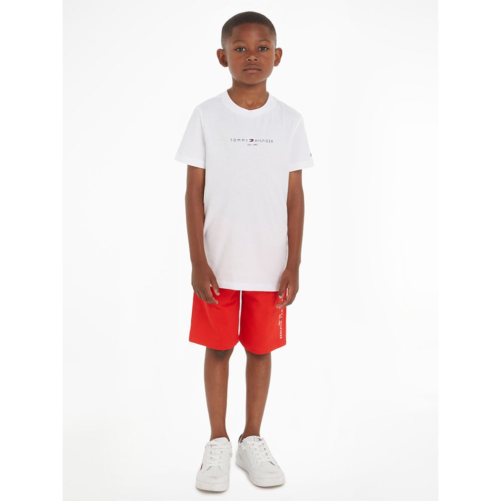 Tommy Hilfiger - 2pc-Set - Essential Logo T-Shirt And Shorts - Red