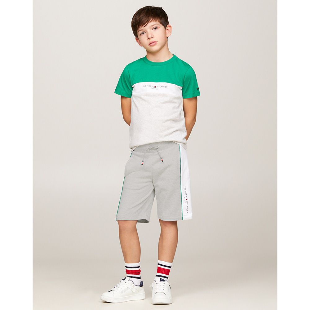 Tommy Hilfiger - 2pc-Set - Essential Color block T-Shirt And Shorts - Grey