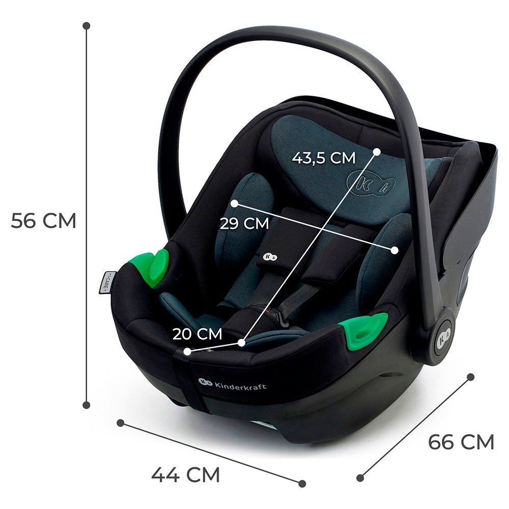 Kinderkraft - I-Care I-Size Car Seat - Graphite Black