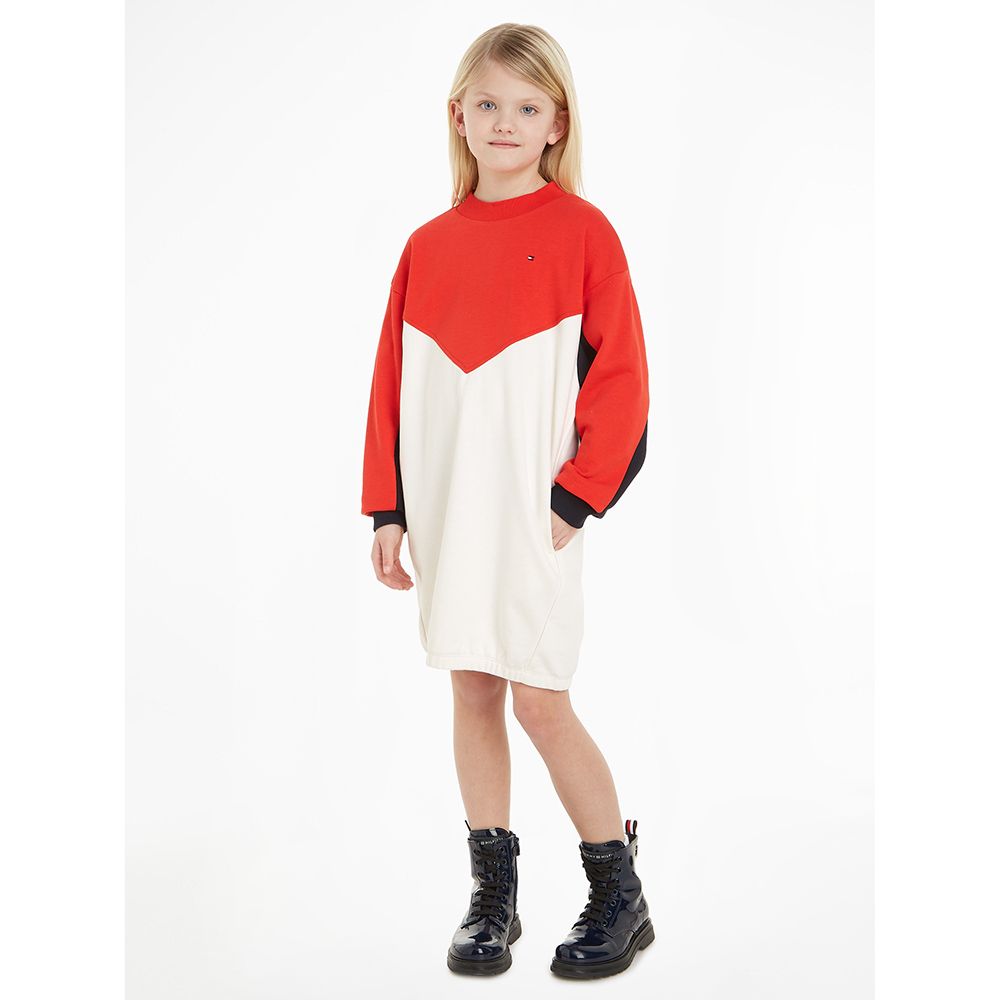 Tommy Hilfiger - Colorblock Sweat Dress - Orange