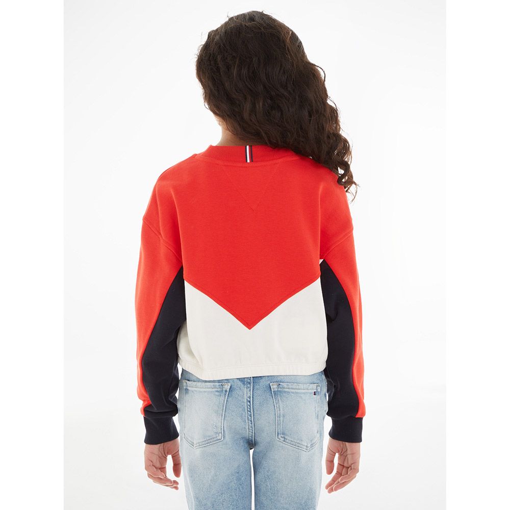 Tommy Hilfiger - Colorblock Crew Neck Sweatshirt - Orange