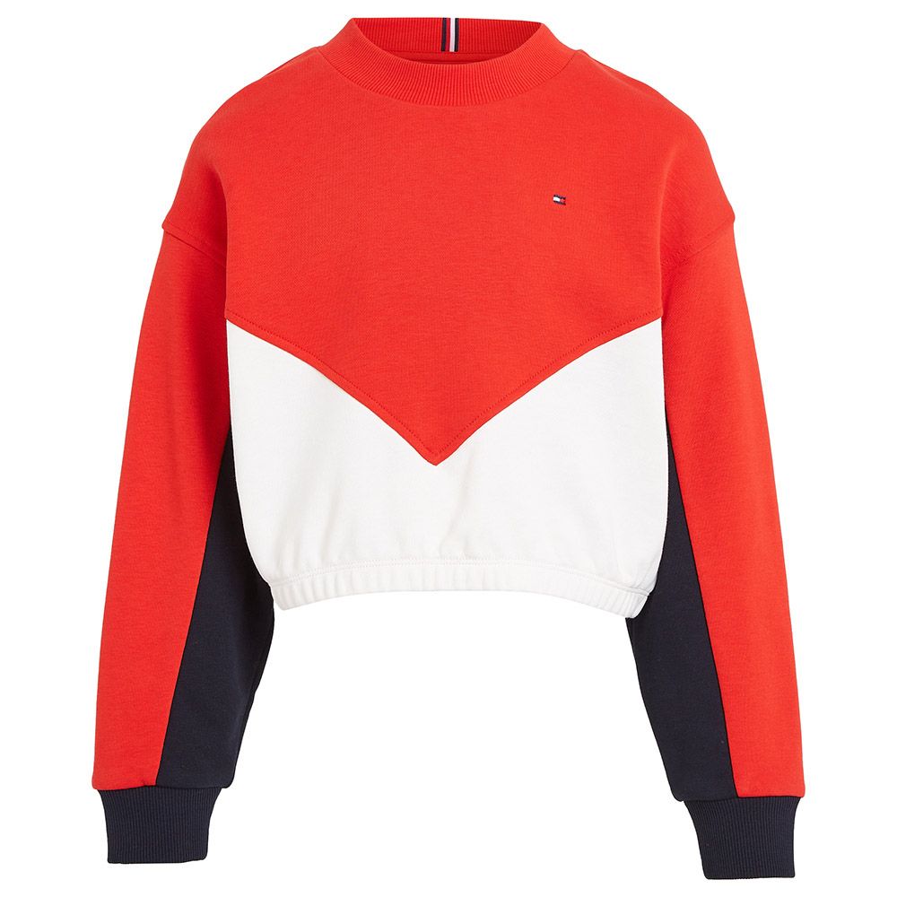 Tommy Hilfiger - Colorblock Crew Neck Sweatshirt - Orange