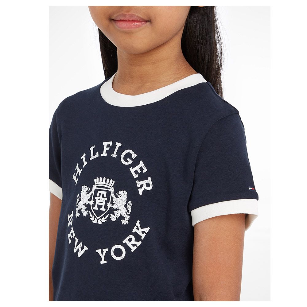 Tommy Hilfiger - Hilfiger Crest Short Sleeves Tee - Blue