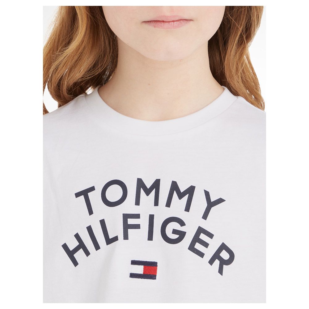 Tommy Hilfiger - Girls Tommy Hilfiger Flag Short Sleeves Tee - White