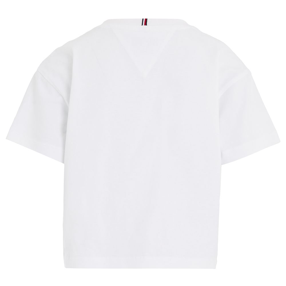 Tommy Hilfiger - Girls Tommy Hilfiger Flag Short Sleeves Tee - White