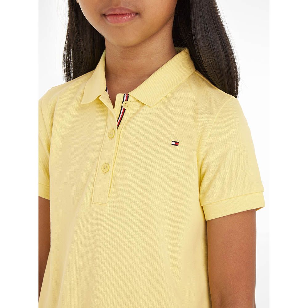 Tommy Hilfiger - Essential Dropped Waist Polo Dress - Yellow