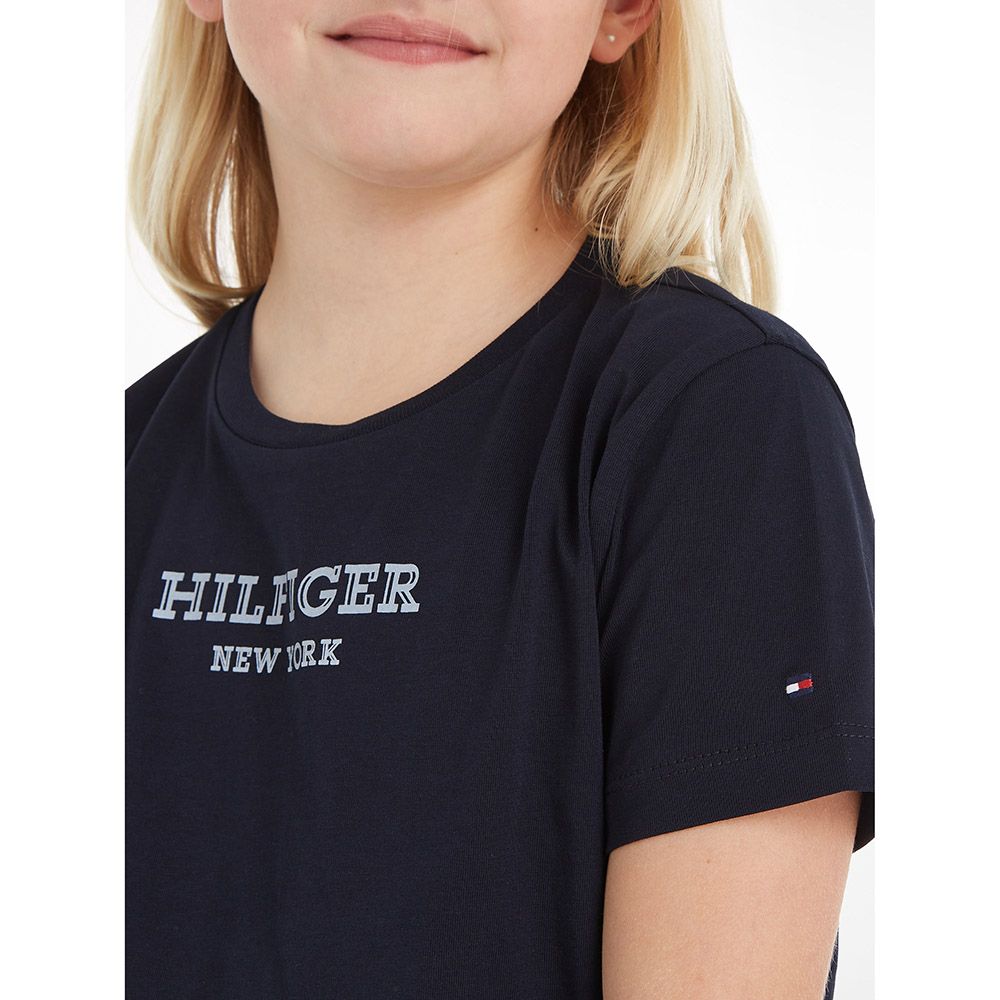 Tommy Hilfiger - Monotype Foil Print Short Sleeve Tee - Blue