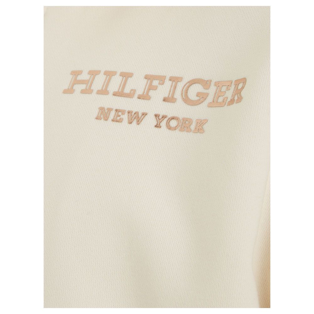 Tommy Hilfiger - Monotype Foil Zip Thru Hoodie - Beige