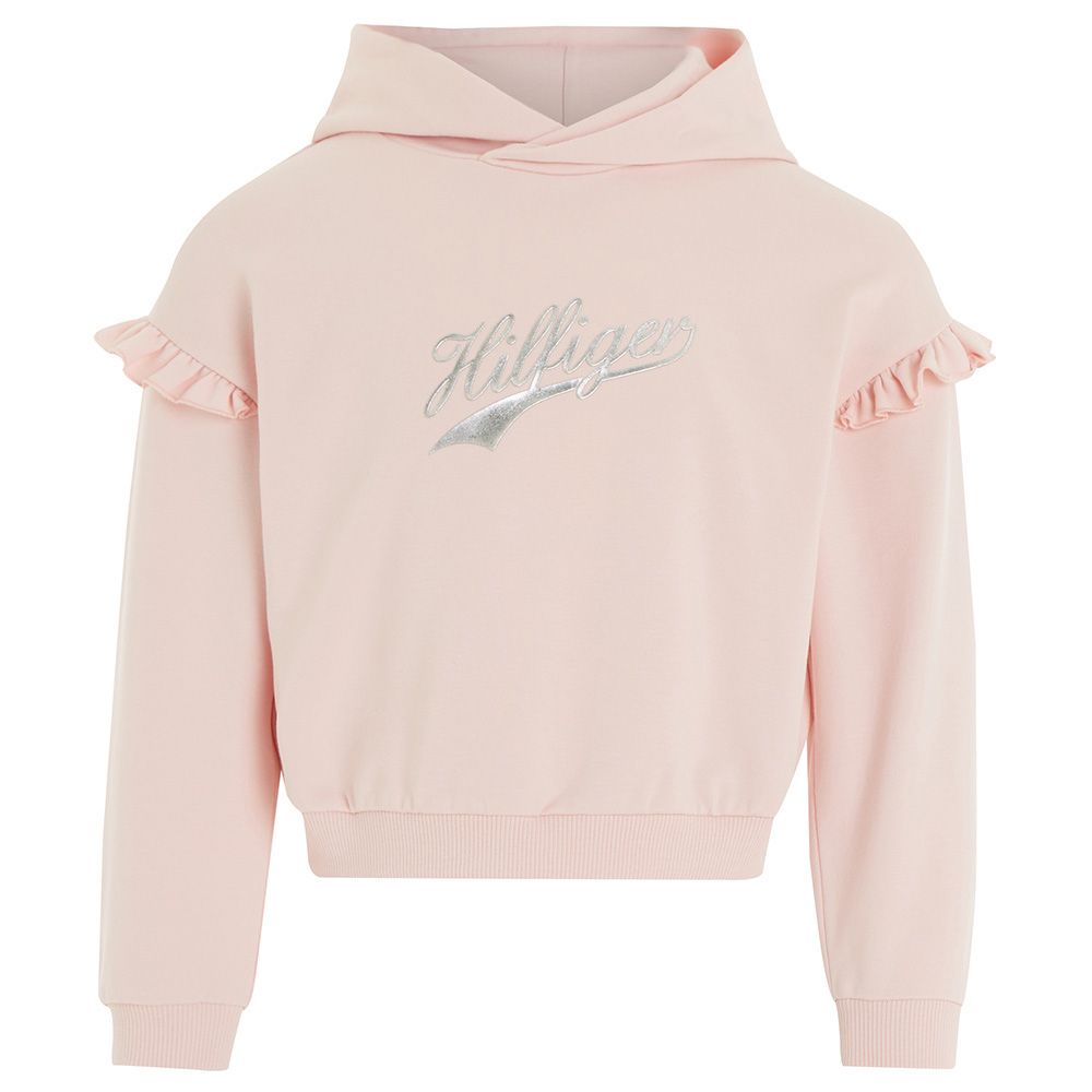 Tommy Hilfiger - Hilfiger Script Ruffle Hoodie - Pink