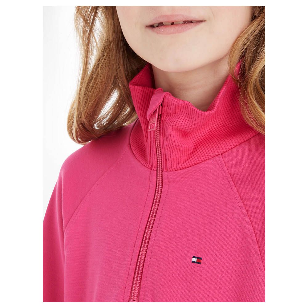 Tommy Hilfiger - Half Zip Mock Neck Sweatshirt - Pink