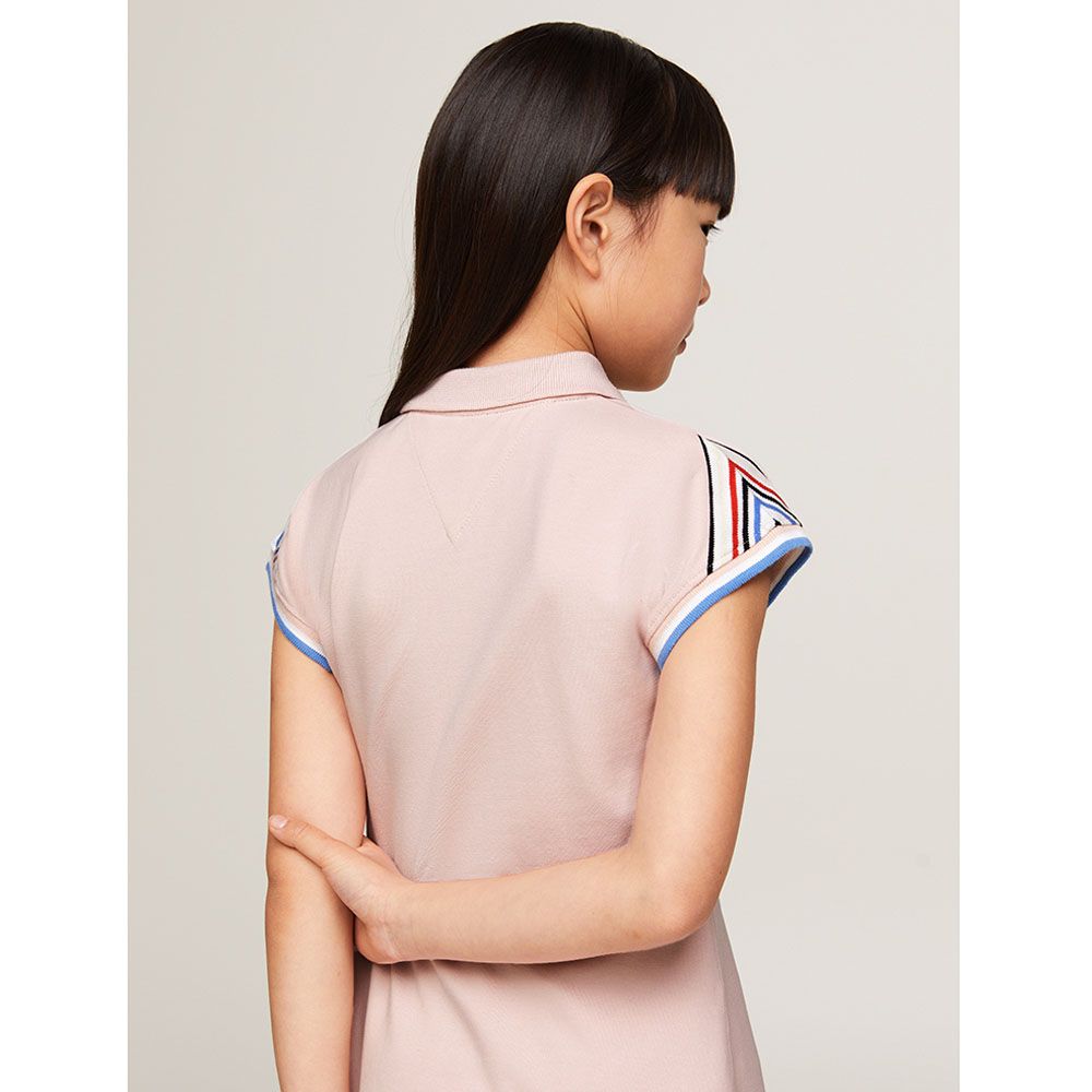 Tommy Hilfiger - Shoulder Stripe Polo Dress - Pink