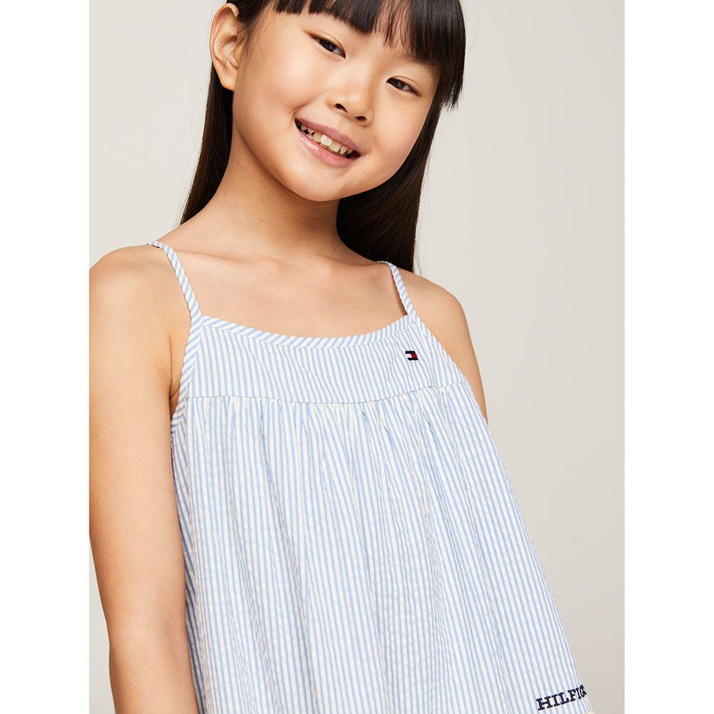 Tommy Hilfiger - Mixed Stripe Seersucker Tiered Dress