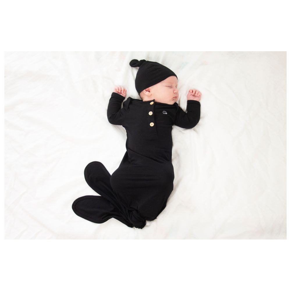 Anvi Baby - Knotted Gown - Black