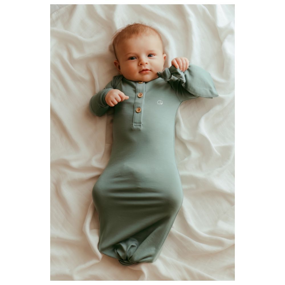 Anvi Baby - Knotted Gown - Soft Sage