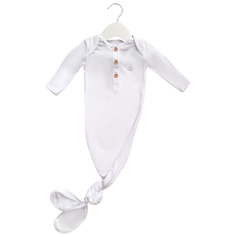 Anvi Baby - Knotted Gown - White