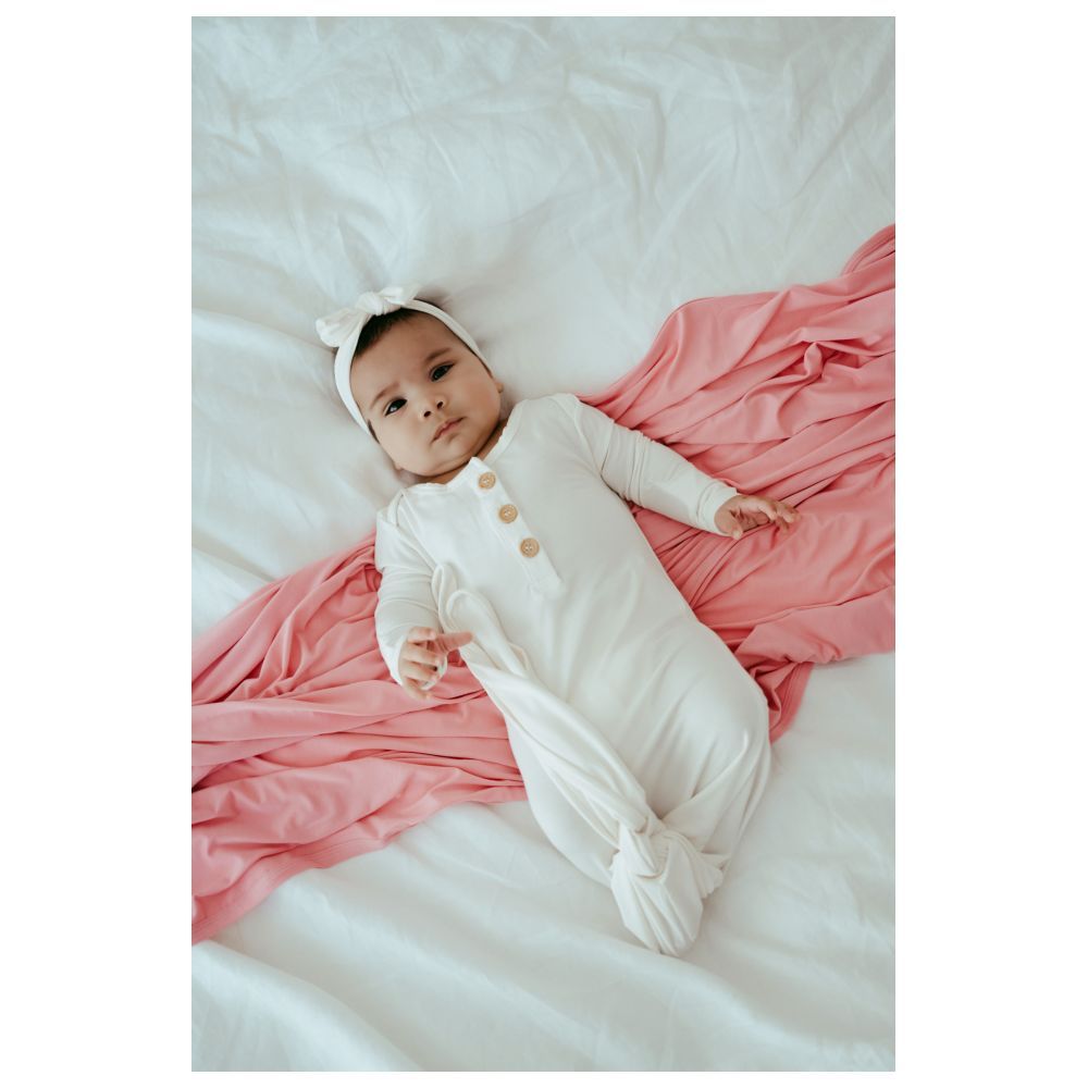 Anvi Baby - Knotted Gown - White