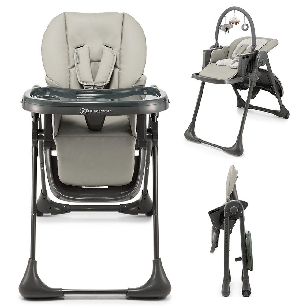 Kinderkraft - 2-in-1 Tummie High Chair - Grey