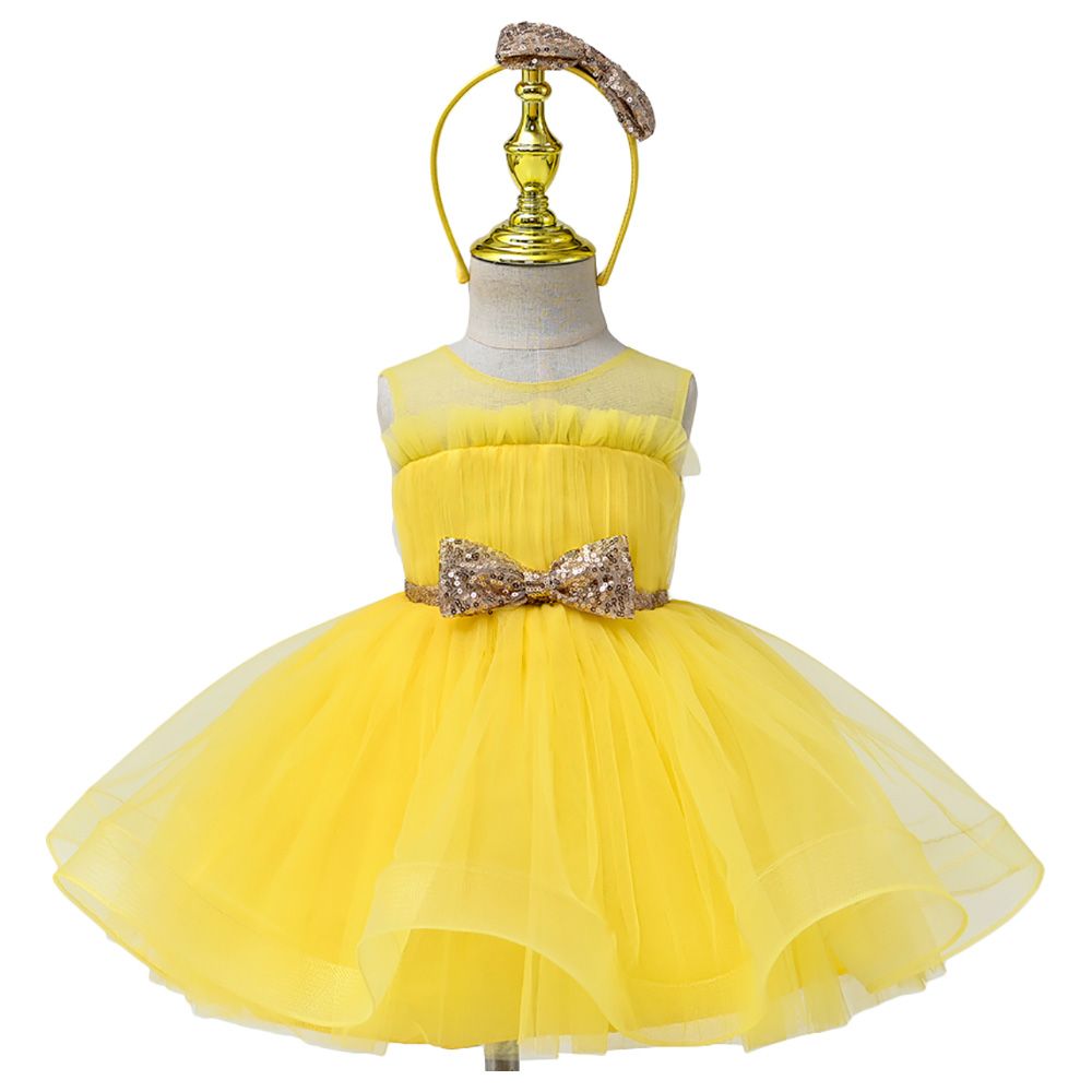 D' Daniela - Margarita Dress w/ Hair Band - Yellow