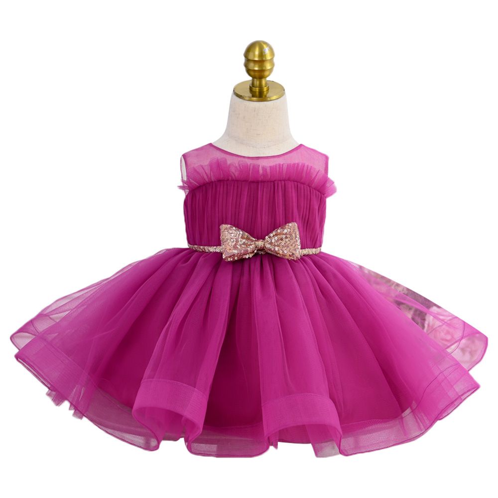 D' Daniela - Margarita Dress w/ Hair Band - Hot Pink