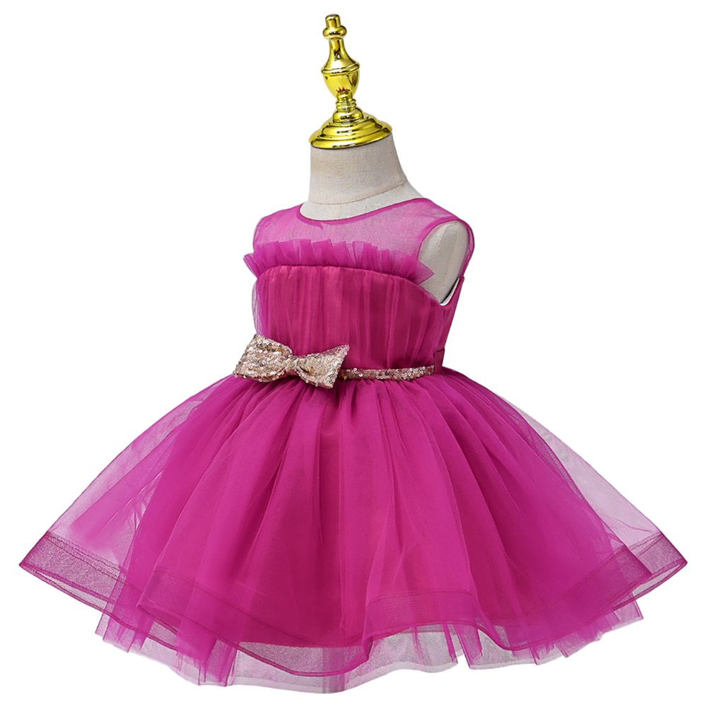 D' Daniela - Margarita Dress w/ Hair Band - Hot Pink