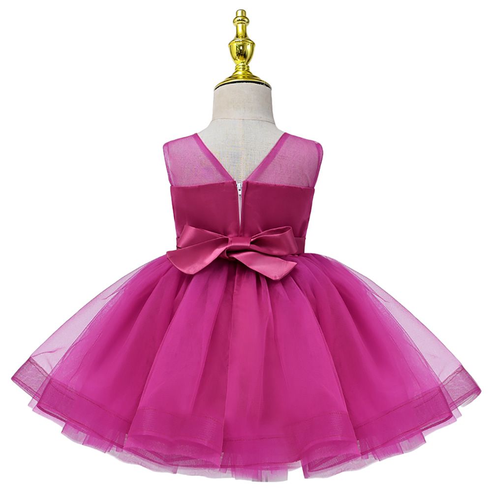 D' Daniela - Margarita Dress w/ Hair Band - Hot Pink