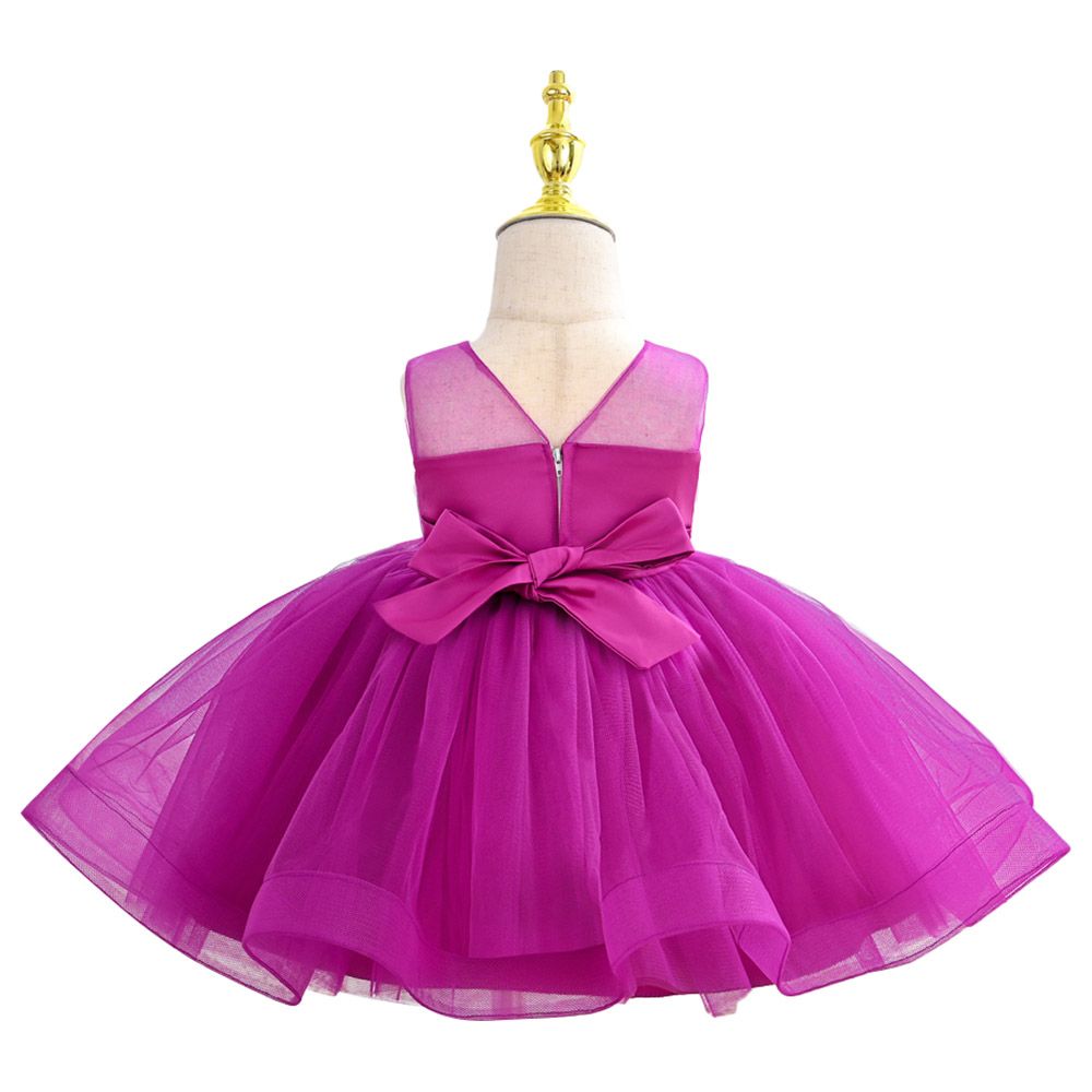 D' Daniela - Margarita Dress w/ Hair Band - Hot Pink